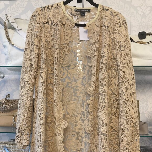 Ralph Lauren Black Label Lace Cardigan - Size 6 - Picture 1 of 9